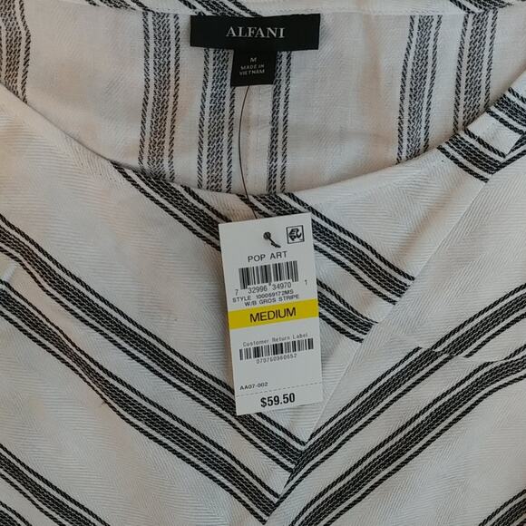 Alfani Striped Tank Size M - Picture 4 of 7